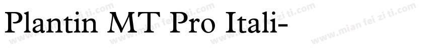 Plantin MT Pro Itali字体转换